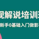 (6072期)影视解说实战培训班,新手0基础入门做影视解说(10节视频课)