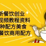 (6021期)最新餐饮创业(全套视频教程资料)176种配方美食,2023餐饮商用配方