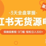 (5912期)2023小红书无货源电商【保姆级教程从0到日入300】爆单3W