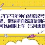 (5808期)2023年纯自然流起号课程,带你把自然流玩明白,可以闭眼上车(5月更新)