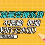 (5672期)小红书流量变现系统(第2期急速版)不出境 不露脸 把流量变成米 (无水印)