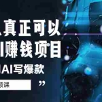 (5569期)普通人真正可以做的AI赚钱项目-如何利用AI写爆款(5节视频课)