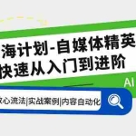 (5555期)AI航海计划-自媒体精英课 入门到进阶 首创调教心流法|实战案例|内容自动化