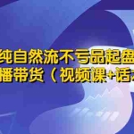 (5557期)2023纯自然流不亏品起盘直播间,实操直播带货(视频课+话术文档)