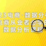 (5495期)2023电商·数据分析课,电商·从业者必学的数据分析课程(42节课)