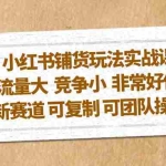 (5291期)小红书铺货玩法实战课,流量大 竞争小 非常好做 新赛道 可复制 可团队操作