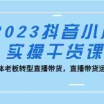 (5280期)2023抖音小店实操干货课:实体老板转型直播带货,直播带货运营!