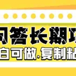 (5266期)某问答长期项目,简单复制粘贴,10-20/小时,小白可做