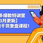 (5263期)拼多多爆款特训营【3月更新】,全套实战干货复盘课程!
