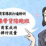 (5262期)小红书商家爆款打造特训(14期)0-1实操带货陪跑班,助商家成功丢掉付流量
