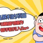 (5255期)合法且暴利的项目,新手0基础可操作,仅靠一部手机月入2w+