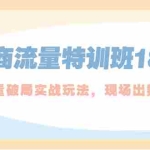 (5232期)电商流量特训班18.0,直引万流量破局实操玩法,现场出数据拿结果