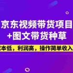 (5035期)京东视频带货项目+图文带货种草,成本低,利润高,操作简单收入稳定
