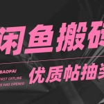 (5002期)咸鱼优质帖搬砖,单号一天赚个二三十没问题  多号多撸。只要你不懒就能赚