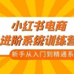 (4952期)小红书电商进阶系统训练营:新手从入门到精通系统课(21节视频课)