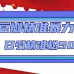 (4922期)豆瓣精准暴力引流,日引精准粉500+【12视频课】