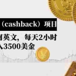 (4888期)国外返利网(cashback)项目:无需懂任何英文,每天2小时,月入3500美金