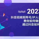 (4710期)抖音/招商/矩阵号+IP人设/号+变现/收徒,教你如何做抖音,通过抖音赚钱