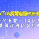 (4702期)TikTok跨境电商2023特训:35亿下载+10亿月活,不能错过的亿级红利风口
