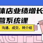 (4644期)实体店业绩增长运营系统课,拓客、沟通、成交、转介绍!