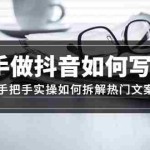 (4619期)新手做抖音如何写文案,手把手实操如何拆解热门文案