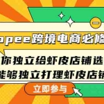 (4588期)shopee跨境电商必修课:教你独立给虾皮店铺选品,能够独立打理虾皮店铺