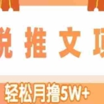 （4554期）小说推文副业赚钱项目，另类进阶玩法，轻松月撸5W+