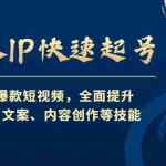 (4470期)个人IP快速起号,打造爆款短视频,全面提升起号、文案、内容创作等技能