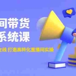 (4461期)直播间带货主播系统课:从0-100-1000人在线 打造高转化直播间实操