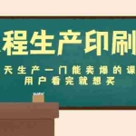 (4448期)课程生产印刷机:三天生产一门能卖爆的课程,用户看完就想买