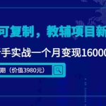 (4422期)简单可复制,教辅项目新玩法,新手实战一个月变现16000+(第2期+课程+资料)