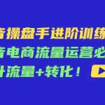 (4327期)抖音操盘手进阶训练课:抖音电商流量运营必学,提升流量+转化!