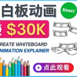 (4302期)如何用最简单制作白板动画(WhiteBoard Animation)月赚3万美元
