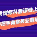 (4227期)发型师抖音课线上课,手把手教你美业落地实战【41节视频课】