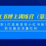 (4174期)小红书博主训练营(第5期),从0到1打造高变现小红书账号,抓住最后流量红利
