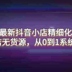(4117期)2022年最新抖音小店精细化店群实战,抖店无货源,从0到1系统教学