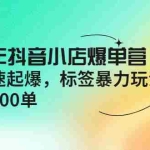 (4091期)2022年抖音小店爆单营【更新10月】 7天快速起爆 标签暴力玩法,日出1000单