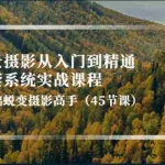 (4034期)风景摄影从入门到精通-全套系统实战课程:0基础蜕变摄影高手(45节课)