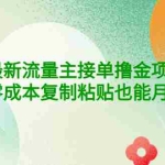 (4008期)公众号最新流量主接单撸金项目,小白零成本复制粘贴也能月入过万