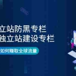 (3976期)外贸独立站防黑专栏+多语言独立站建设专栏,手把手教你如何赚取全球流量