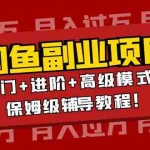 (3879期)月入过万闲鱼副业项目:入门+进阶+高级模式的保姆级辅导教程!