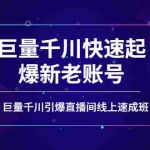 (3840期)如何通过巨量千川快速起爆新老账号,巨量千川引爆直播间线上速成班