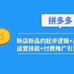 (3824期)2022拼多多:新店新品的起步逻辑+高端数据化运营技能+付费推广引流能力提升