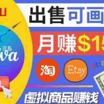 (3761期)在各大平台出售虚拟商品canva高级会员赚钱:月赚1500美元!