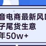(3723期)抖音电商最新风口,利用信息差做电子尾货生意,一年50w+(7节课+货源渠道)