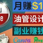 (3702期)利用在线设计网站Canva,只需1到2个小时,月赚1800美元