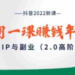 (3690期)抖音2022新课:一周一课赚钱年课:个人IP与副业(2.0高阶版)