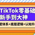 (3680期)TikTok零基础新手到大神:运营体系+底层逻辑+认知升级(9节系列课)