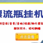 (3667期)外面收费688的漂流瓶全自动挂机项目,号称单窗口稳定每天收益100+