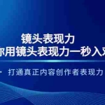 (3641期)镜头表现力:带你用镜头表现力一秒入戏,打通真正内容创作者表现力